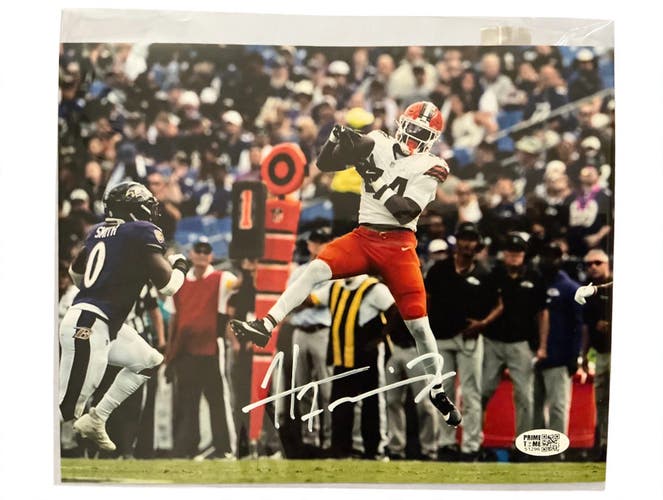 Harold Fannin Jr Autographed Signed 8x10 Photo Browns Leaping Catch Prime Time