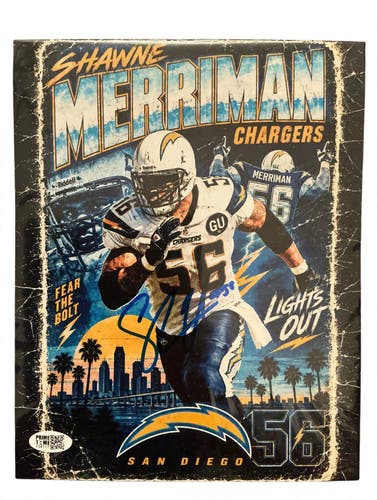Shawne Merriman Autographed Signed 8x10 Photo Chargers Lights Out Prime Time