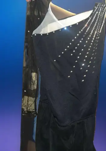 Lady Gymnastics, Ice Skating Dress One Long Sleeve Dance Gymnastics Leotard