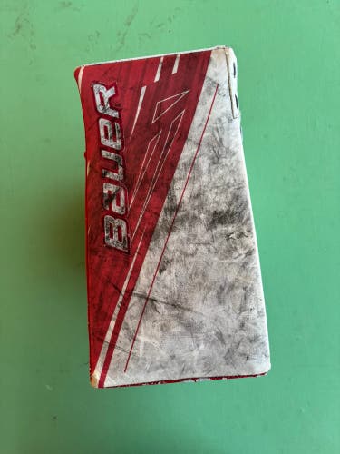 Red Senior Bauer Supreme S190 Goalie Blocker Regular