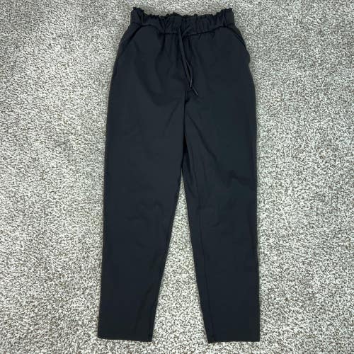 Lululemon Pants Womens 4 Black Stretch High Rise 7/8 Jogger Drawstring Workout