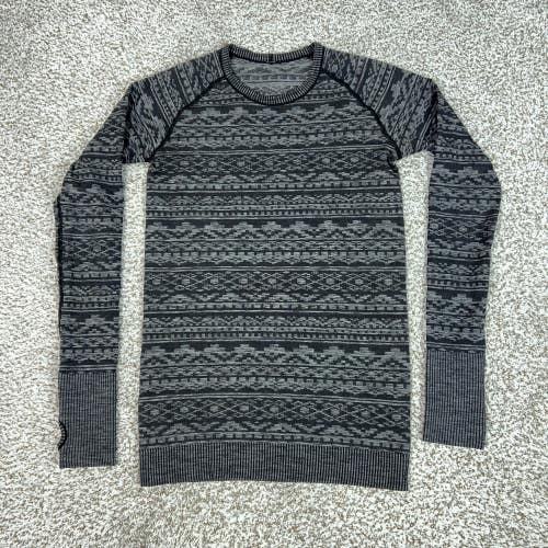 Lululemon Shirt Womens 6 Gray Swiftly Tech Long Sleeve Fair Isle Thumbholes