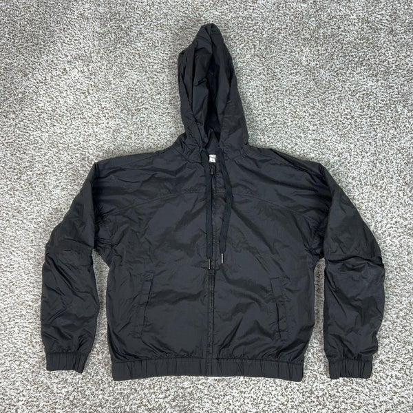 Lululemon Jacket Womens 4 Black Hooded Full Zip Lightweight Windbreaker Refined