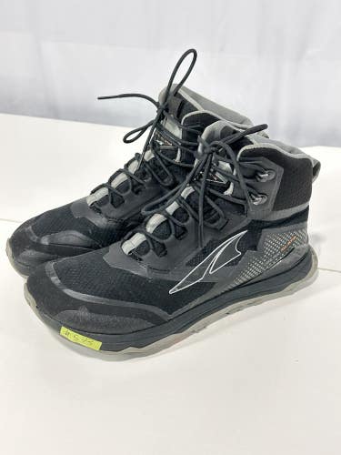#573 Altra Lone Peak All Weather Mid Hiking Boots Shoes Men Size 10 Black Trail