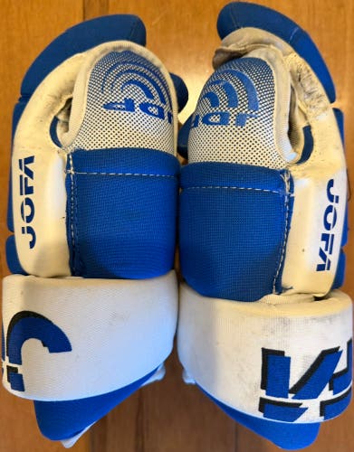 Vintage Jofa 1300 ASD Hockey Gloves 12” - Blue / White - Leather Palms (Used)