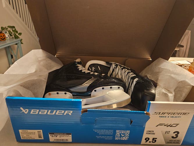 Bauer Supreme F40 Hockey Skates 9.5 Fit 3 (New)
