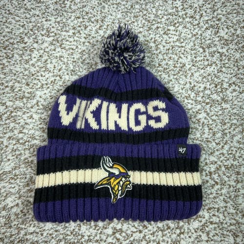 Minnesota Vikings Mens Hat Beanie One Size Purple 47 Brand Football NFL Lined
