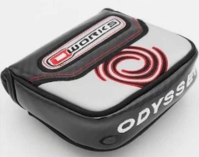 Odyssey O Works Magnetic Putter Headcover (Black/Red/Silver, Square Mallet) Golf