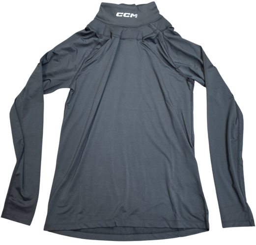 CCM Compression Hockey Long Sleeve Neck Guard Shirt Senior Medium (16007)