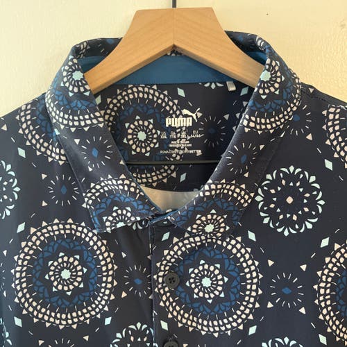 Puma Men’s Navy Blue Mandala XXL Polo Shirt (Used)
