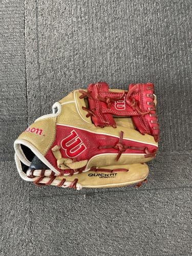 Used Wilson A500 BB/SB Glove RH Throw Red 11" 11614-S000245992