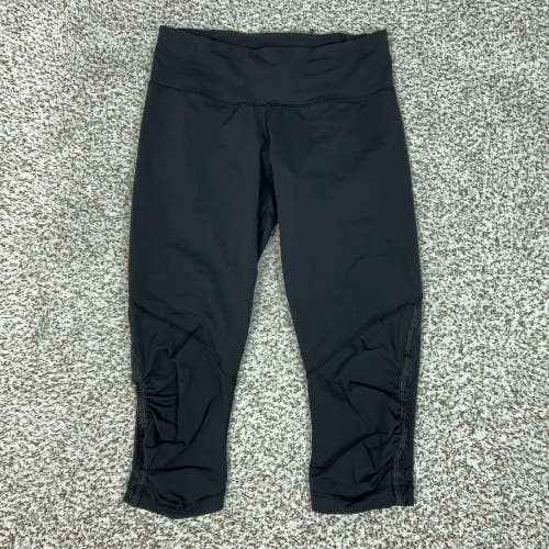 Lululemon Pants Women 6 Black Capri Leggings Yoga Activewear Gym Running Workout