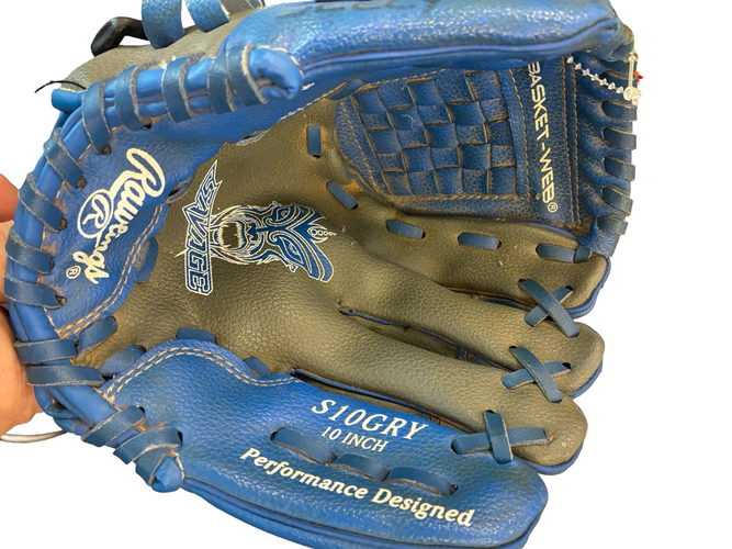Used Rawlings SAVAGE 10 IN BB/SB Glove RH Throw Royal Blue 10" 11682-S000140843