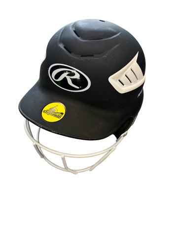 Used Rawlings BATTING HELMET Batting Helmet w/Mask Black MD 11682-S000140839