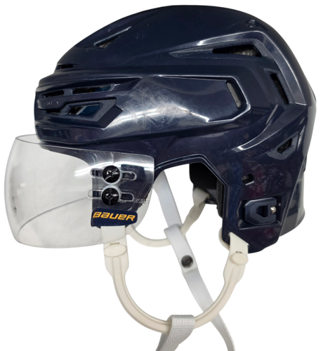 BAUER REAKT 150 PRO STOCK HOCKEY HELMET NAVY SMALL THUNDERBIRDS #27 AHL (16038)