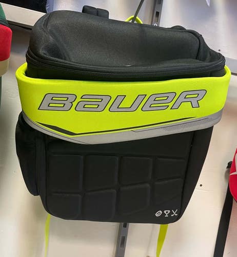 NEW! Bauer Hockey Glove Backpack - Black/Neon Yellow