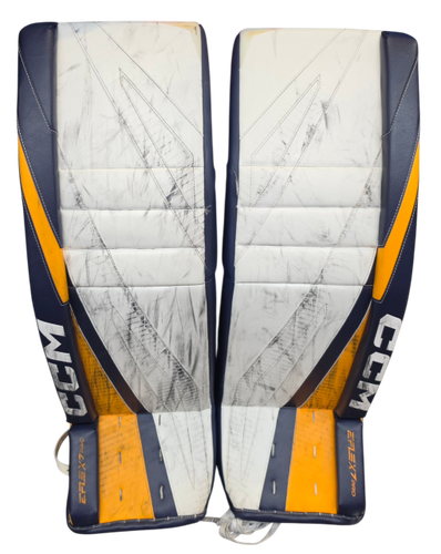 CCM Extreme Flex 7 Pro Goalie Leg Pads 36" +2" Pro Stock Used Zhrenko AHL (16047)