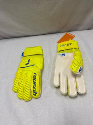 Used Reusch ATTRAKT Soccer Goalie Gloves Yellow 10 11490-S000278526