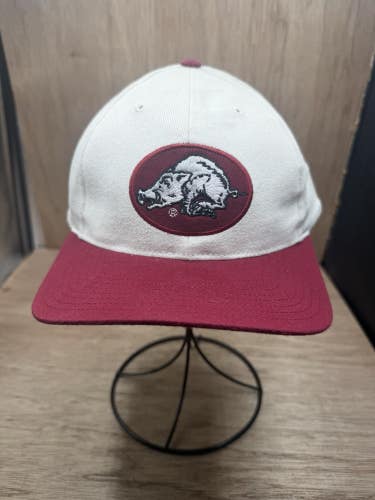 Vintage Arkansas Razorbacks Snapback Hat NWT Twins Enterprise - Rare Embroidered