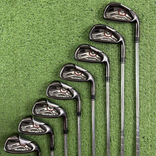Taylormade Burner 2.0 Iron Set 4-PW AW 85g Stiff Flex Steel Right Handed