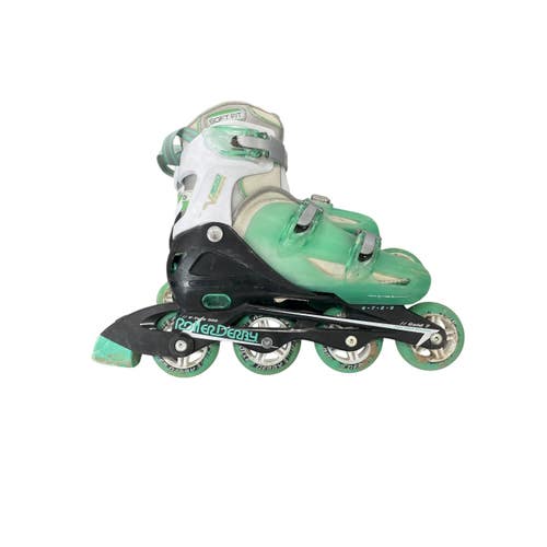 Used RollerDerby VTECH 500 Senior Aggressive Skates Turquoise Senior 9 11735-S000361201