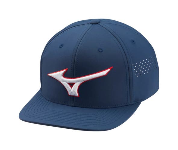 NEW Mizuno Tour Flat Navy Adjustable Snapback Golf Hat/Cap