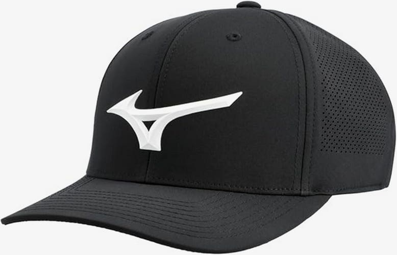 NEW Mizuno Tour Vent Black Adjustable Snapback Golf Hat/Cap