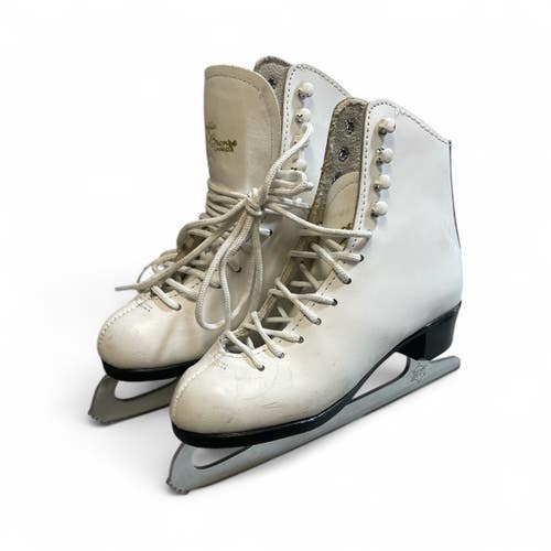 Used SONJIA BRONZE CANADA Girls Figure Skate White Junior 03.5 11735-S000354950