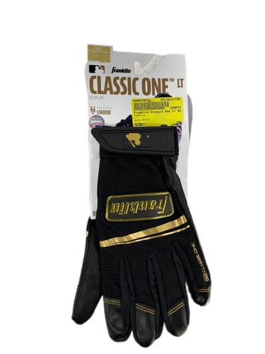 Used Franklin Classic One Lt Bb Sb Batting Gloves Black 11735-s000340278