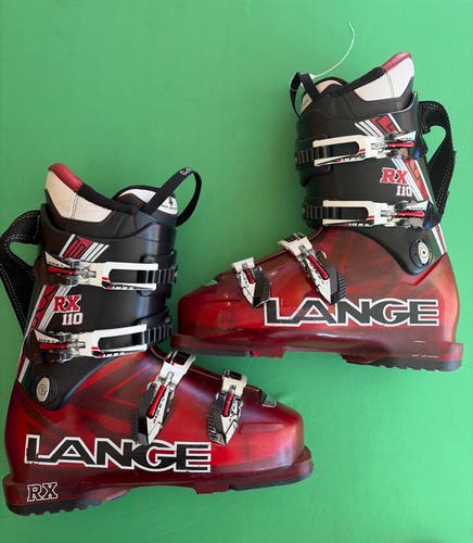 Mondo 27 & 27.5 Men's Lange RX 110 All Mountain Ski Boots Medium Flex (Used)