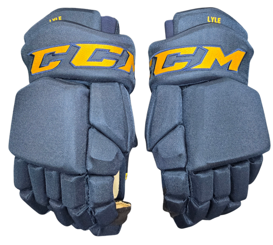 CCM HGTKPP Pro Stock Hockey Gloves 14" Blues NHL New Lyle (16060)