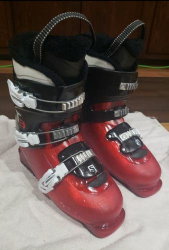 YOUTH 7 SKI BOOTS Salomon T3 25.5 MONDO *USED* WASHED/CLEANED