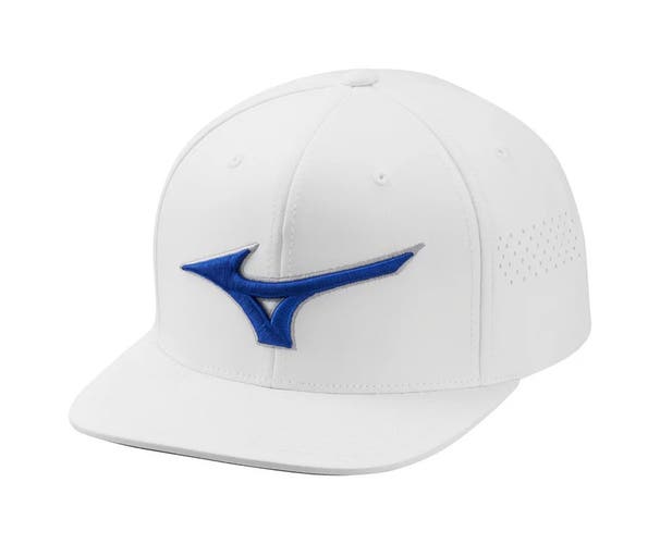 NEW Mizuno Tour Flat White Adjustable Snapback Golf Hat/Cap