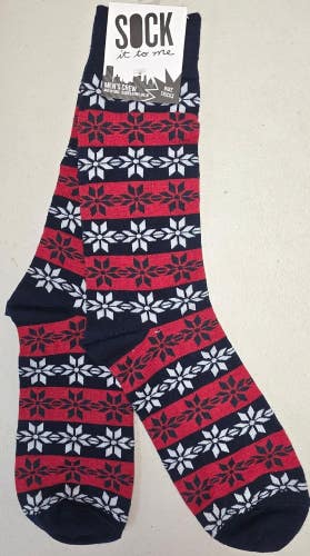 ST6 Sock It To Me "Nordic Snowflake Design" Crew Length Socks FREE SHIPPING