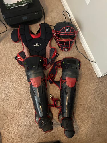 Navy and Red All Star MVP Pro Catcher's Set with Force 3 Helmet (Used)