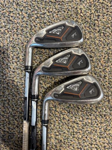Callaway FT Iron Set (3 Pieces) Left Hand | Callaway 75g R-Flex Shafts (Used)
