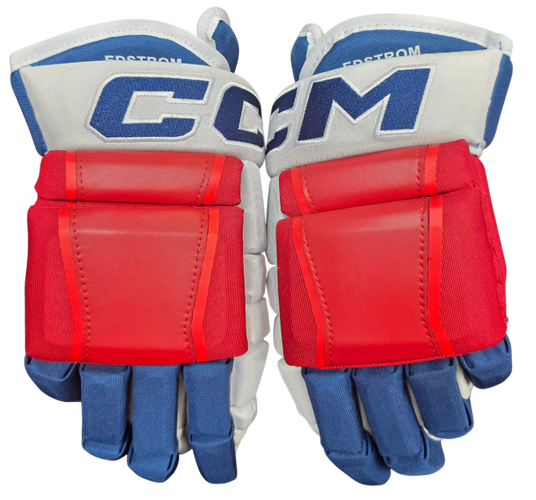 CCM HG97 Pro Stock Custom Hockey Gloves 15" New York Rangers NHL NEW (16078)