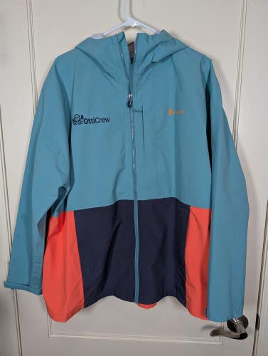 Cotopaxi Cielo Rain Jacket Women's 3X Colorblock Long Sleeve Hooded Zip Up