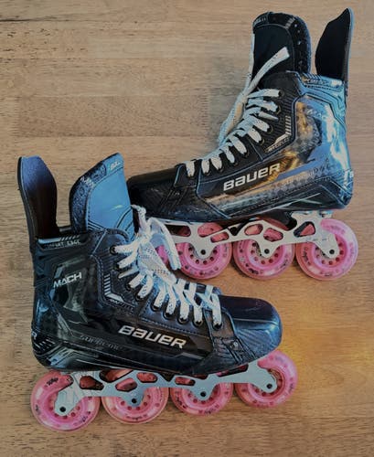 Bauer Supreme Mach with Rinkster Sniper Hi-Lo - Inline Hockey Skates