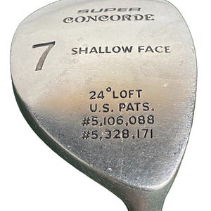 Nickent Super Concorde Shallow Face 7 Wood 24* RH Regular Graphite 41" New Grip