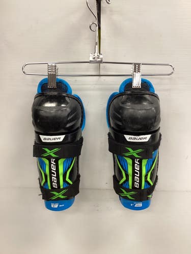 Used Bauer X SHIN GUARD Youth Shin Guards Black 8" 11851-S000054187