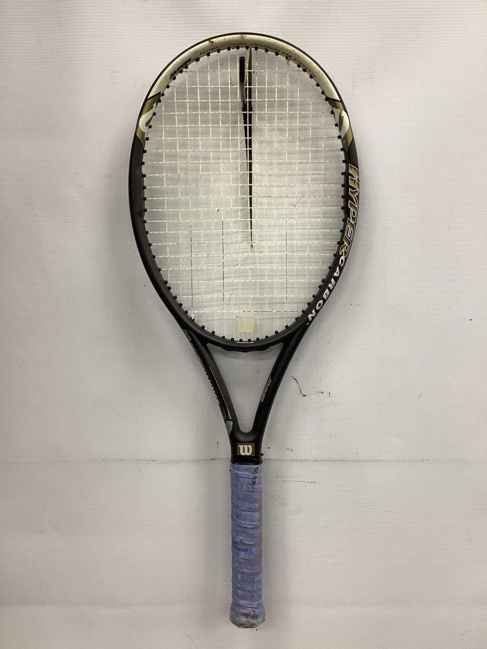 Used Wilson HYPER HAMMER CARBON Adult Tennis Racquet Black 4 1/2