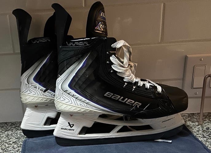 Black/White 2025 Bauer Vapor Flylite Hockey Skates 9 (Used)