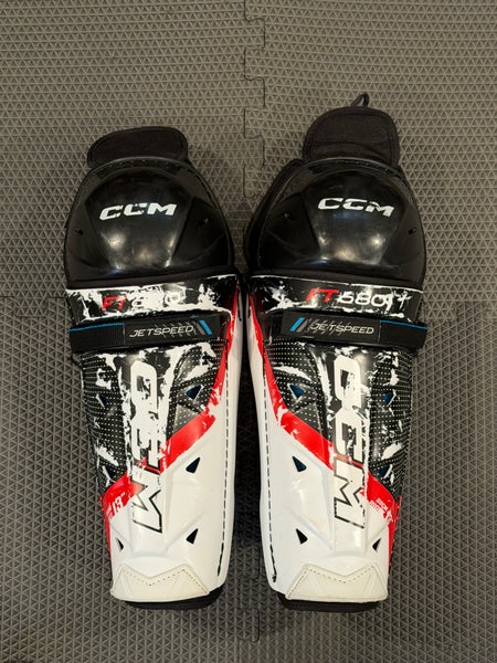 Junior CCM JetSpeed FT680 13" Shin Pads (Used) - Excellent Condition