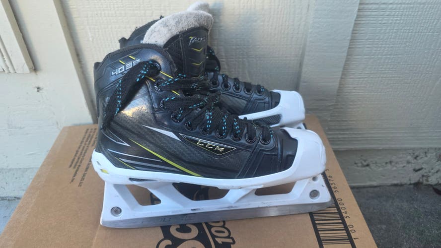 CCM Tacks 4092 Hockey Goalie Skates Regular Width Size 4.5 (Used)