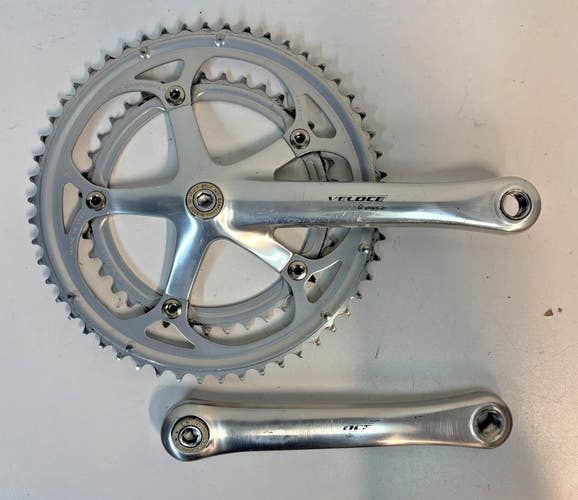 Campagnolo Veloce 175mm 53/39 Lightweight Silver Aluminum Double Crankset +Bolts