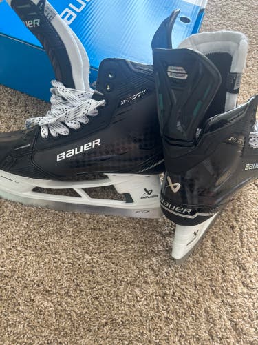 Black 2024 Bauer Supreme Shadow Hockey Skates Regular Width 12.5 (Used)
