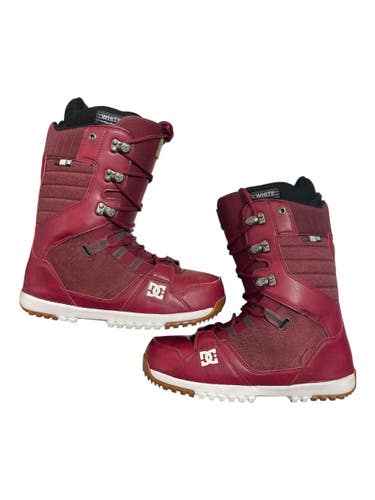 Used DC Shoes Mens Snowboard Boots Maroon Senior 11 11873-S000243683