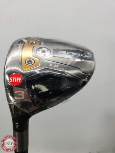 NEW LEFTY 2022 CALLAWAY ROGUE ST MAX LS 3 WOOD 15* STIFF MITSU TENSEI AV BLUE 65