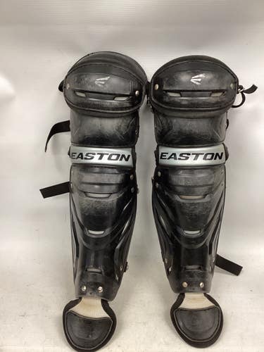 Used Easton GAMETIME YOUTH LEG GUARDS Catchers Leg Guards Black Youth 11851-S000054018